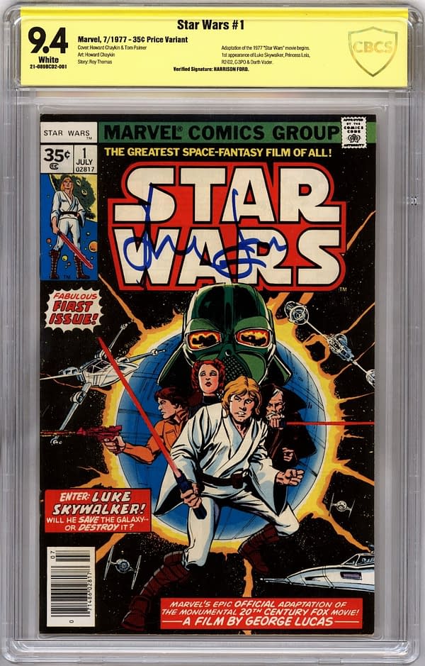 Star Wars #1 Signed By Harrison Ford Up For Auction At ComicConnect