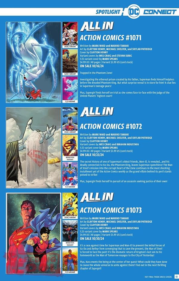 DC Comics Full October 2024 Solicits