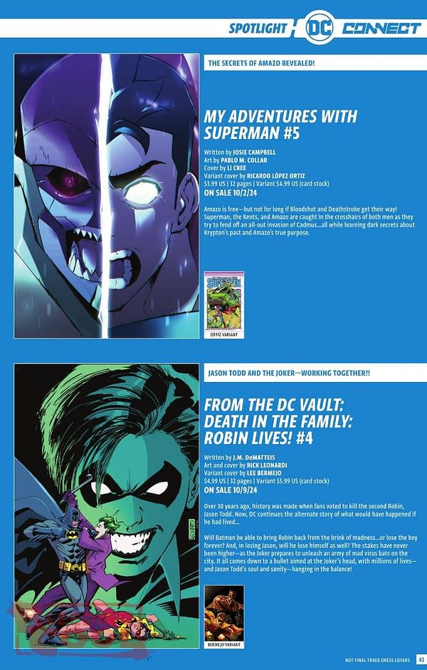 DC Comics Full October 2024 Solicits