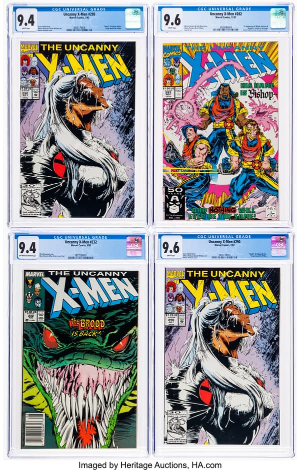 Four Random Issues Of X-Men - But One Includes First Bishop