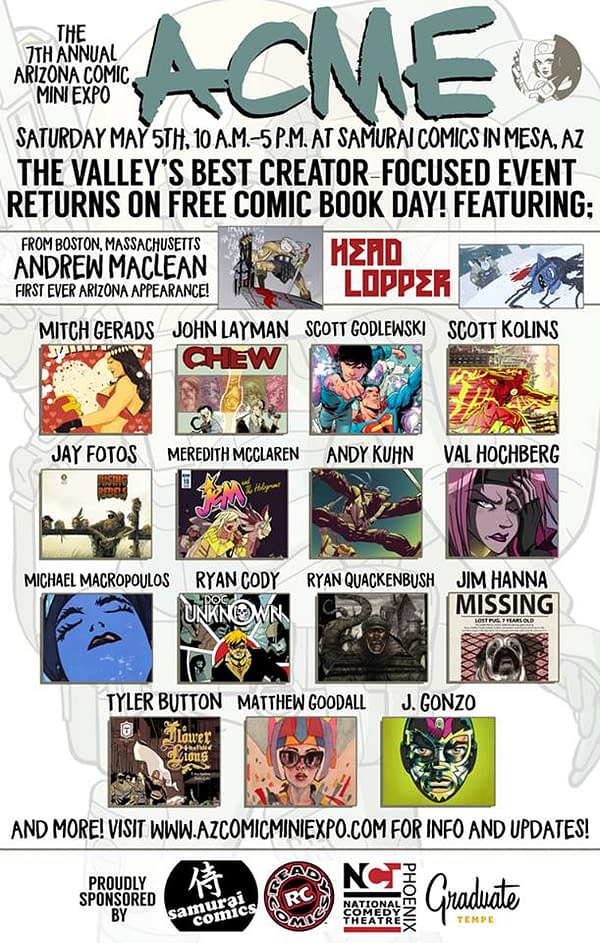 Acme &#8211; Arizona Comic Mini Expo for Free Comic Book Day This Saturday