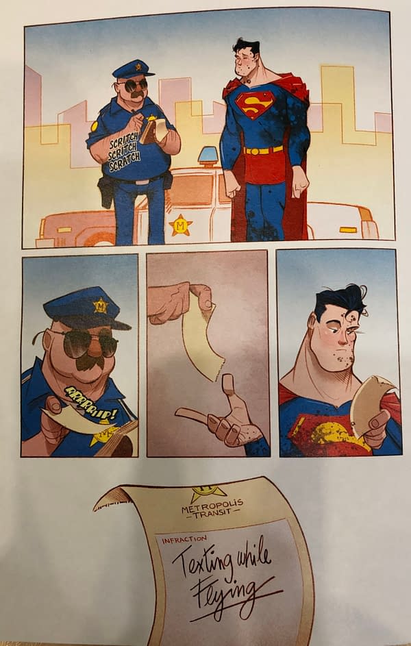 Superman in Trouble With the Police on Free Comic Book Day