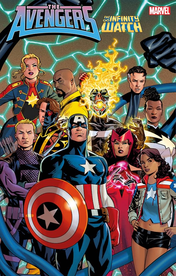 Cover image for AVENGERS ANNUAL #1 MIKE MCKONE INFINITY WATCH VARIANT [IW]