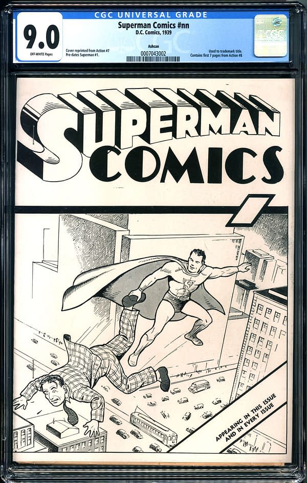 Rare Superman Comics Ashcan Auction Closing Tonight at Comic Connect