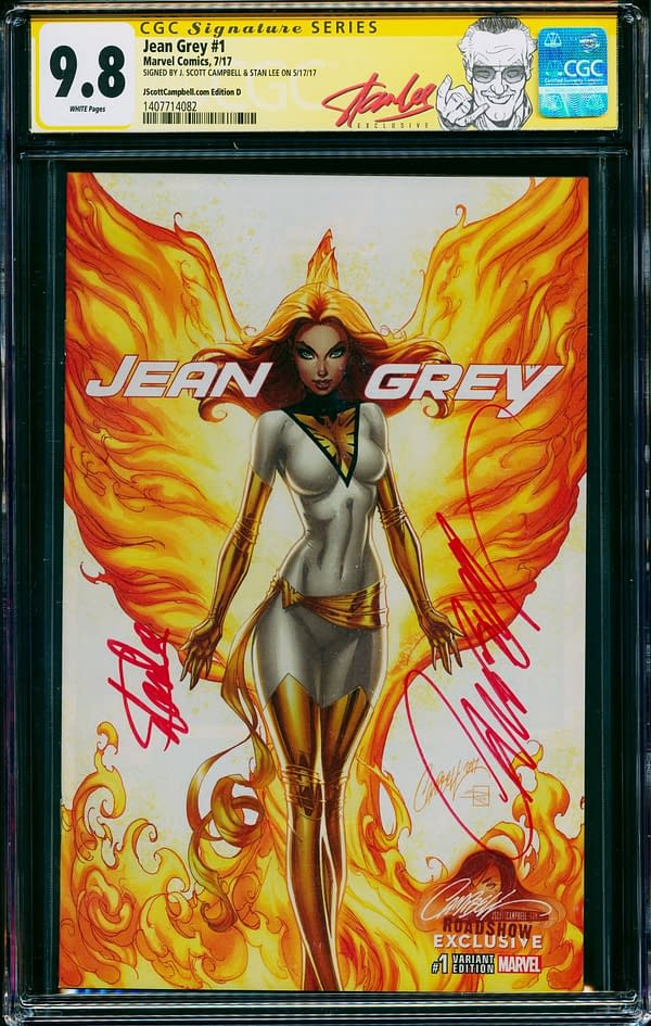 Jean Grey #1 CGC Signed By Stan Lee & J. Scott Campbell On Auction