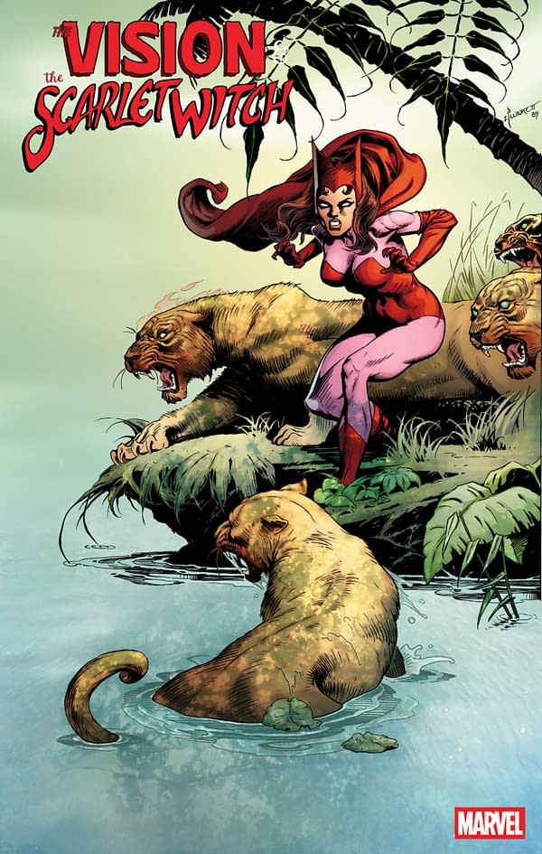 Cover image for THE VISION & THE SCARLET WITCH #1 SANDY PLUNKETT HIDDEN GEM VARIANT