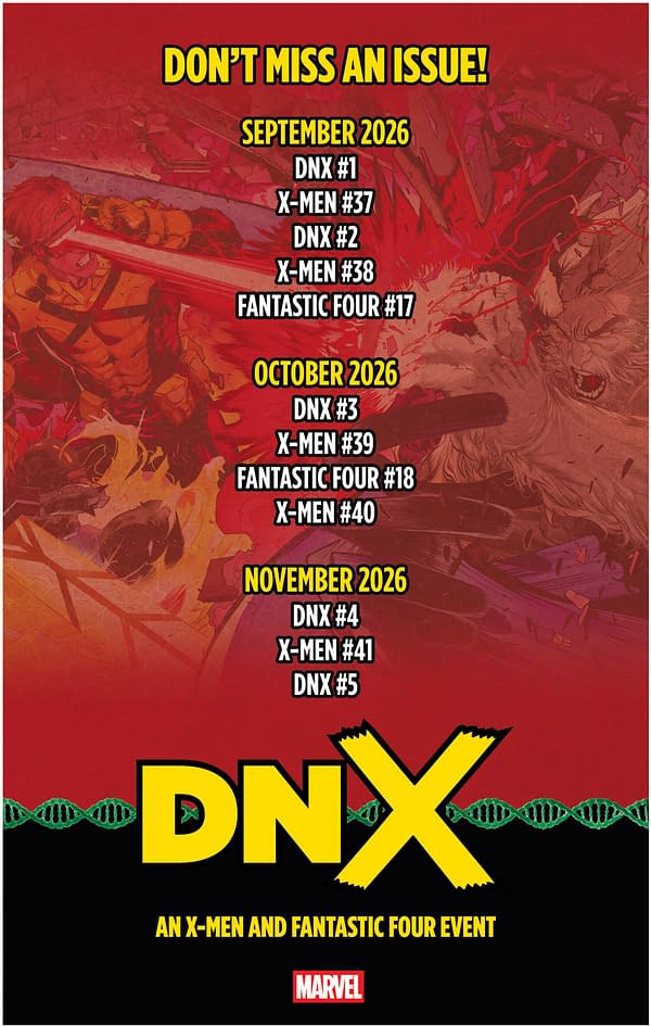 Marvel Comics' DNX X-Men/FF Official Full Solicits For September 2026