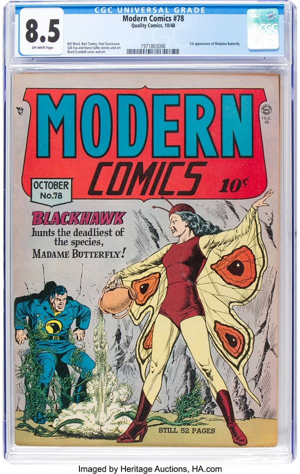 Modern Comics #78 featuring Blackhawk, cover-dated October 1948 from Quality Comics.