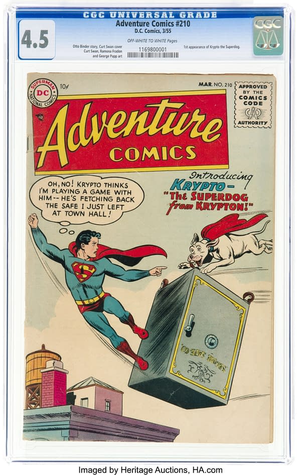 Adventure Comics #210 (DC, 1955) featuring Krypto.