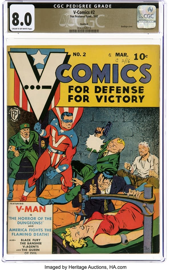 V-Comics #2 (Fox Features Syndicate, 1942).