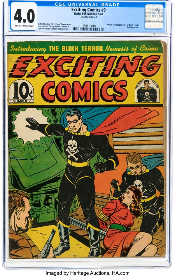 Exciting Comics #9 (Nedor, 1941) featuring the first appearance and origin of the Black Terror.