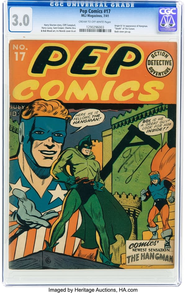 Pep Comics #17 (MLJ, 1941) featuring the Hangman.