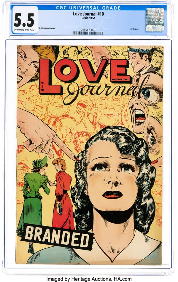 Love Journal #10 (Our Publishing Co., 1951) cover by Harry Anderson.