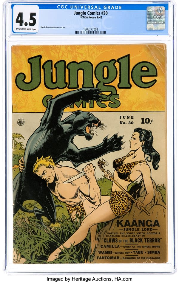 Jungle Comics #30 Is CGC graded At Heritage Auctions