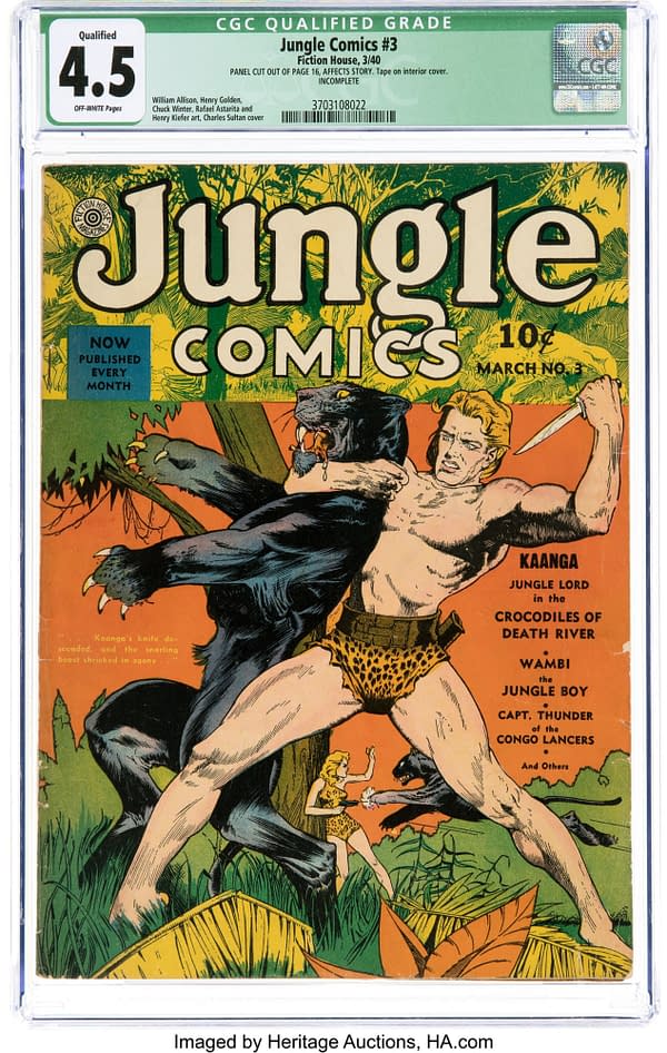 Jungle Comics #3: It's A Man Vs Beast Fight At Heritage Auctions