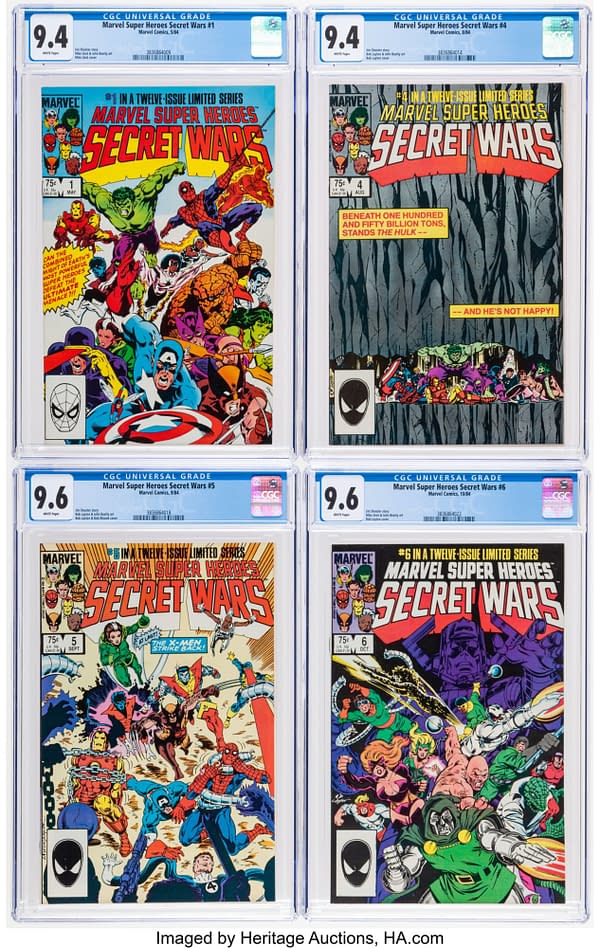 Secret Wars #1, #3, #4 and #6, at Auction For $216 So Far