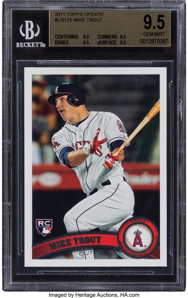 Mike Trout 2011 Topps Update Graded Card Up For Auction