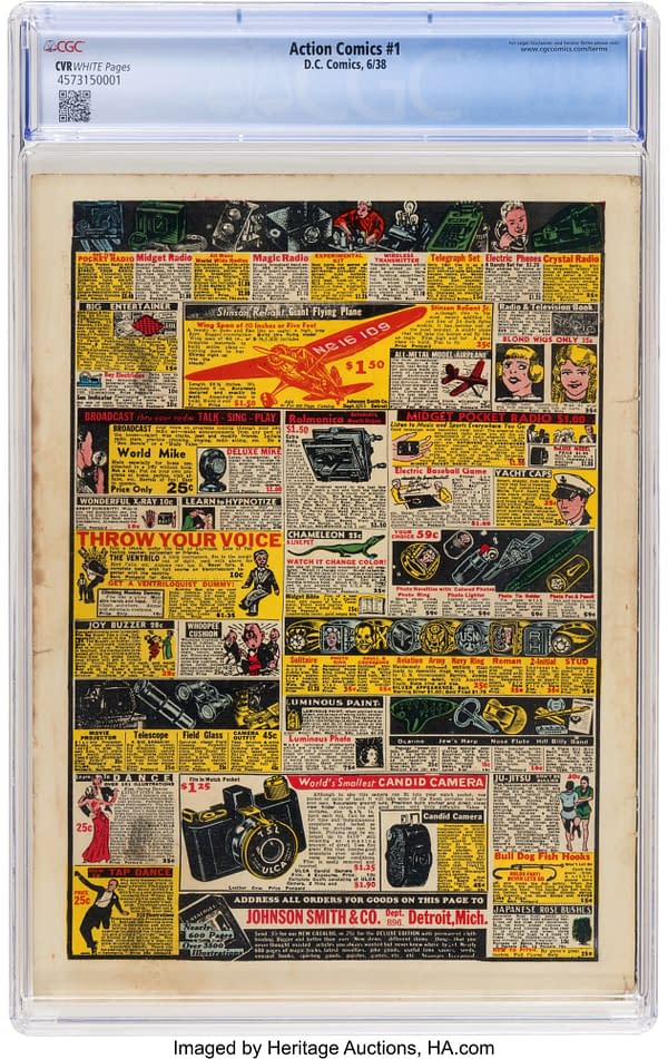 Just The Cover Of Action Comics #1 Sold For Over $400,000 At Auction