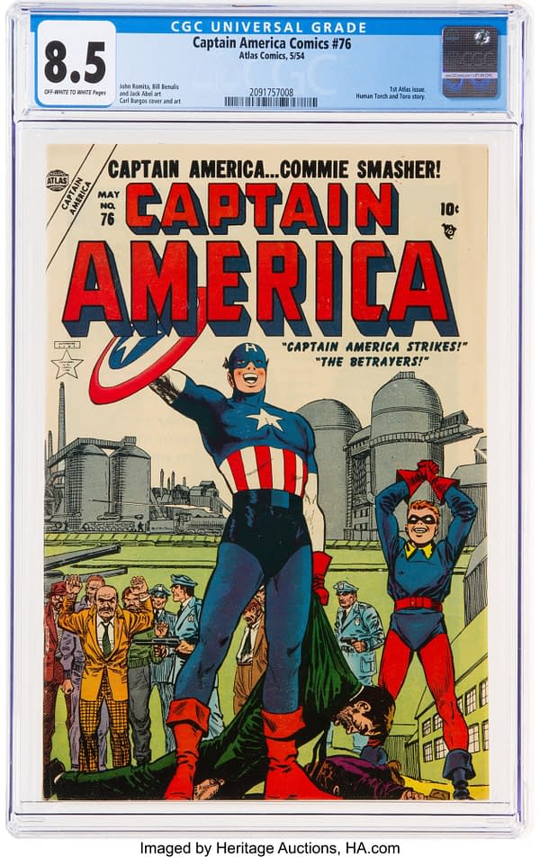 Beautiful Copy Of Captain America Comics #76 On Auction Today