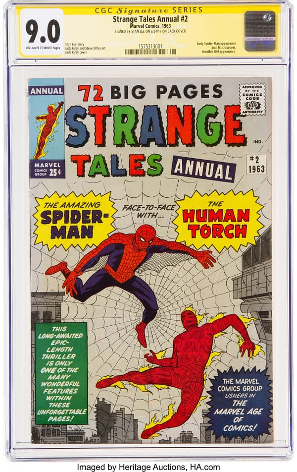 Strange Tales Annual #2 Stan Lee Featuring Spider-Man Up For Auction Today