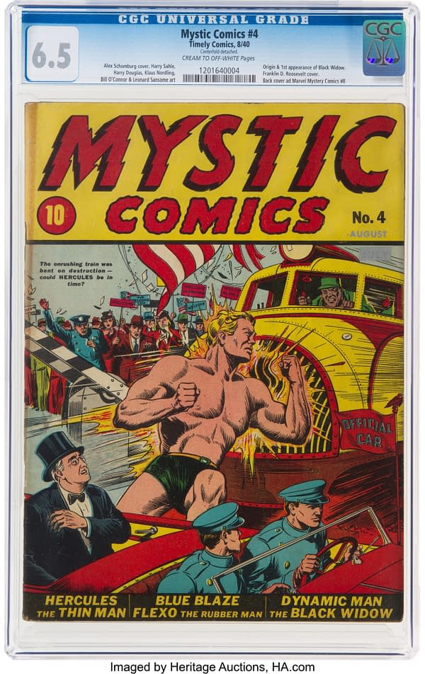 Mystic Comics #4 cover by Alex Schomburg.