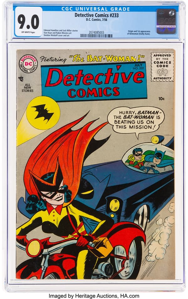 Detective Comics 233 the debut of Batwoman, DC Comics 1956.
