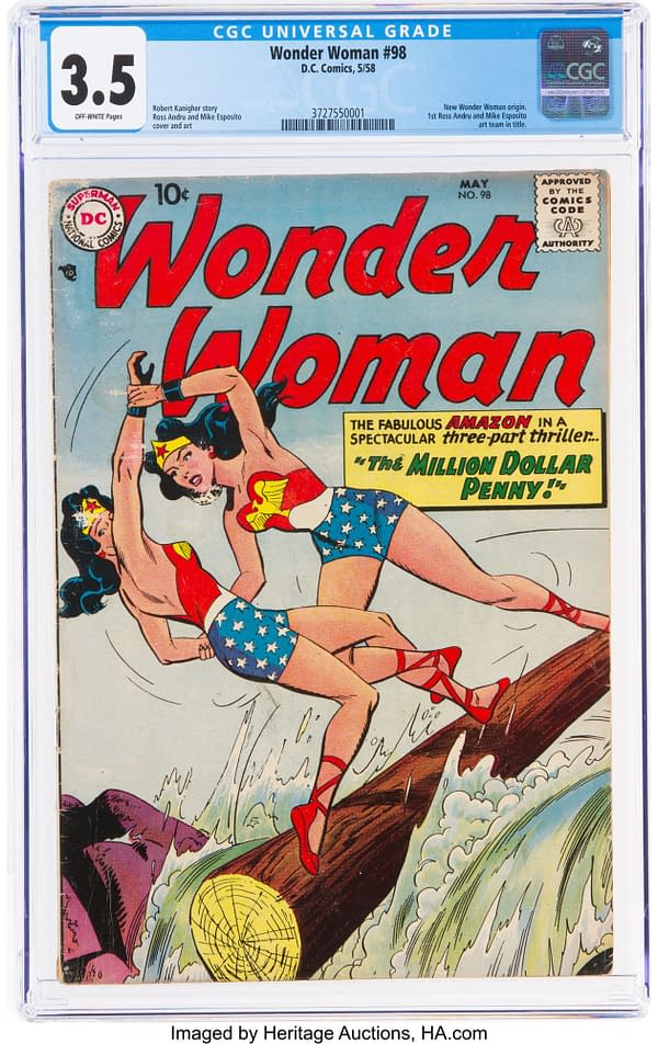 Wonder Woman #98, 1958 DC Comics.