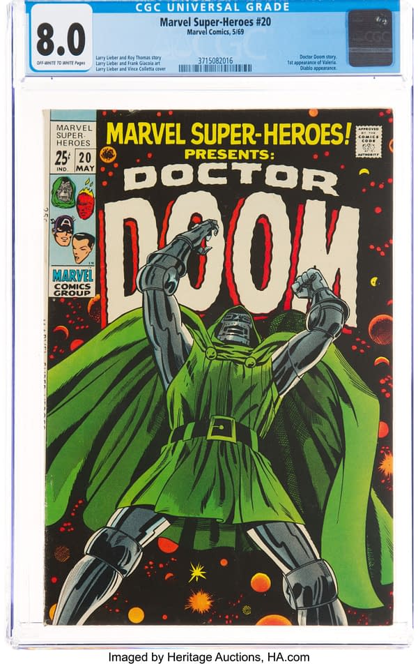 Marvel Super-Heroes #20 featuring Doctor Doom, Marvel 1969.