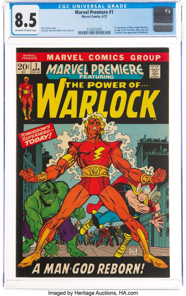 Marvel Premiere 1 featuring Adam Warlock, Marvel Comics 1972.