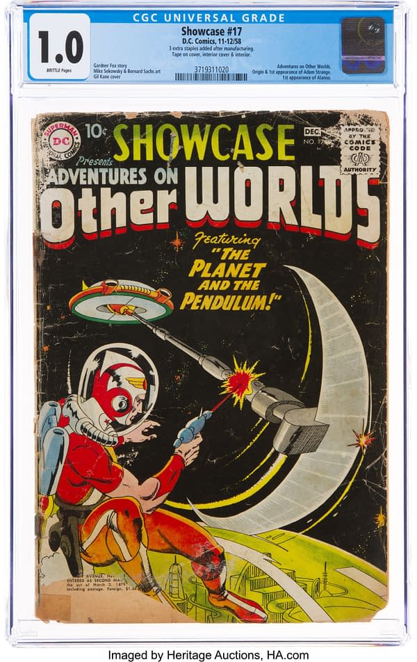 Showcase #17 featuring Adam Strange, DC Comics 1958.