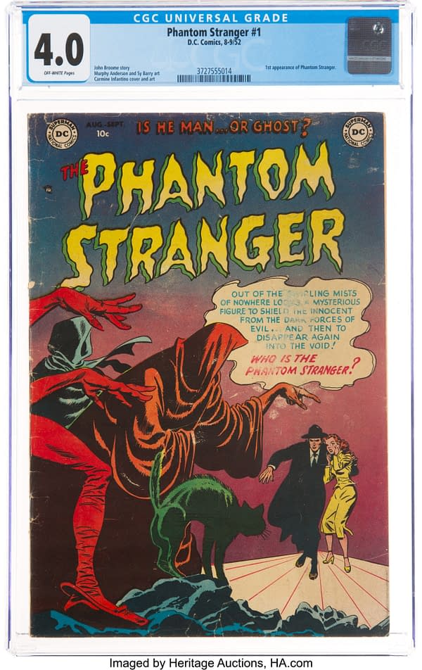 Phantom Stranger #1, cover art by Carmine Infantino,DC Comics 1952.