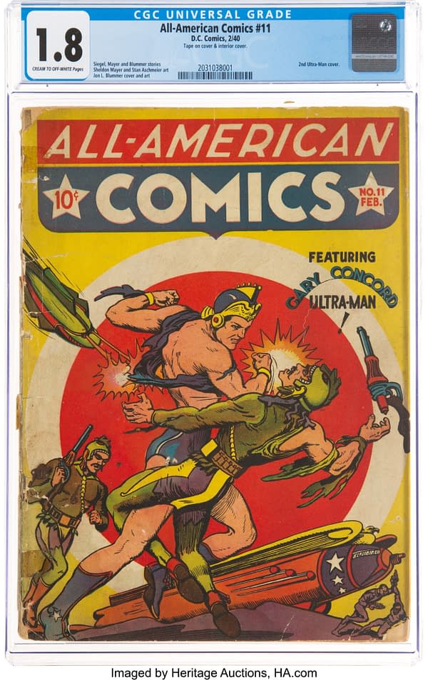 All-American Comics #11 featuring Ultra-Man, DC Comics 1939.