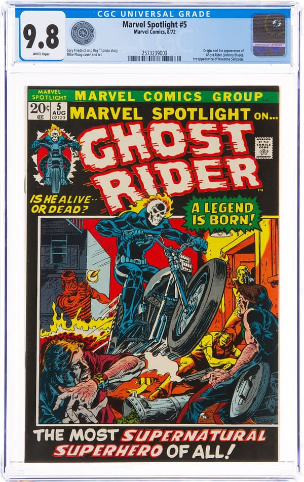 Marvel Spotlight #5 featuring Ghost Rider, Marvel Comics 1972.