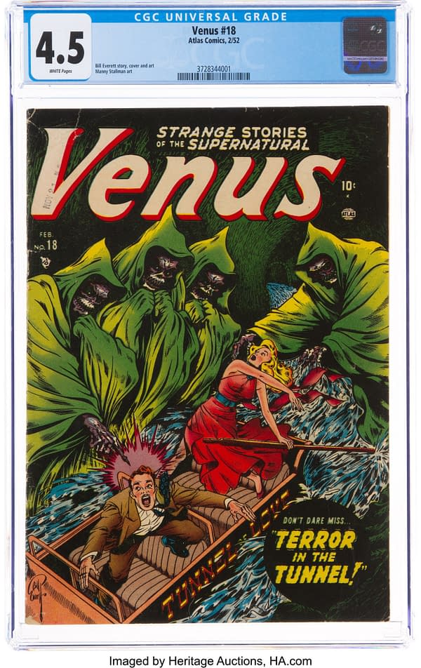 Venus #18 (Timely, 1952) covery by Bill Everett.