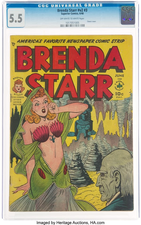 Brenda Starr V2#3 (Superior Comics, 1948), Dale Messick cover and art.