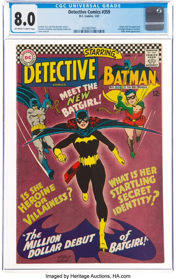 First appearance of Batgirl in Detective Comics #359, DC Comics, 1967.