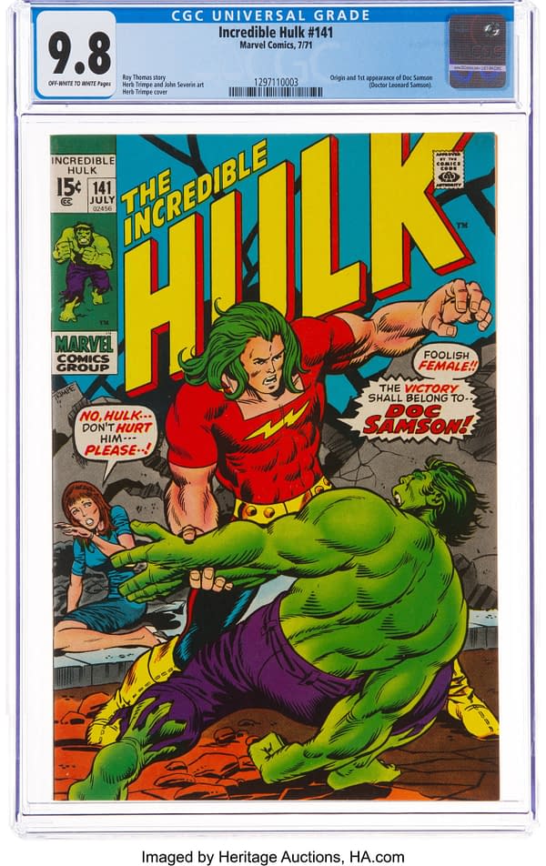 The Antiheroic Debut of Doc Samson in Incredible Hulk #141, at Auction