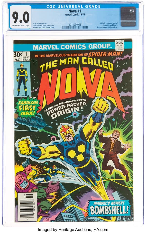 Nova #1 CGC Copy On Auction Today At Heritage Auctions