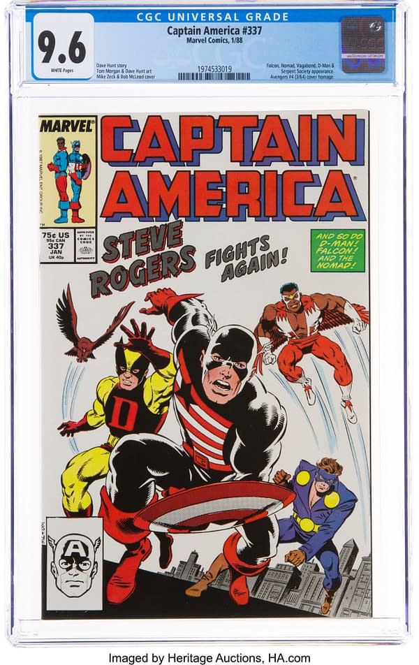 The Changing Face of Captain America in the late 1980s, Up for Auction