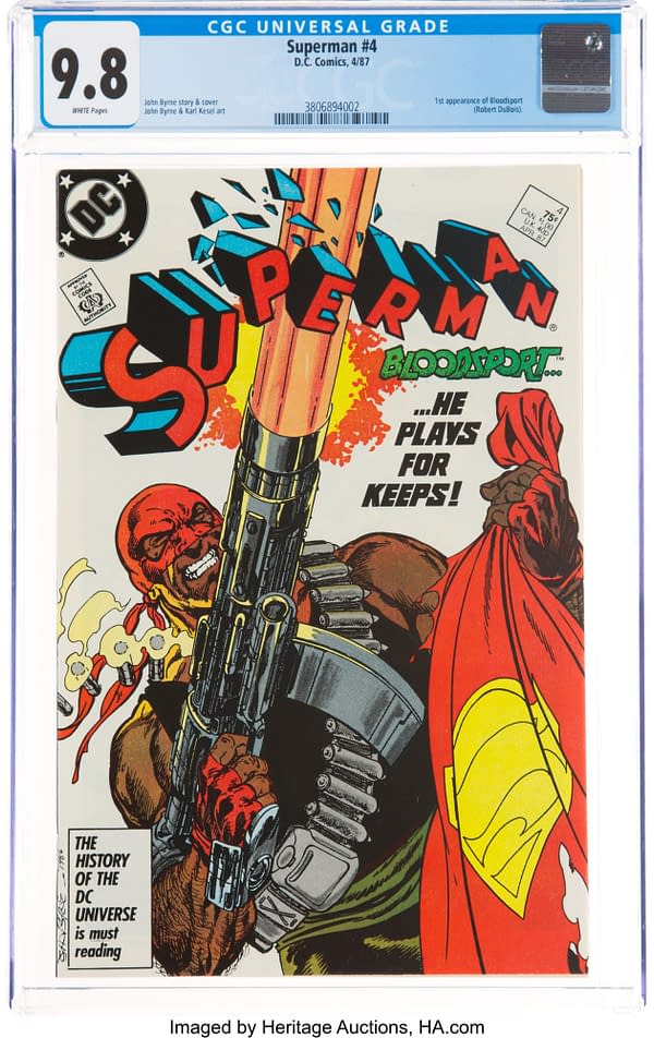 Superman #4 (DC, 1987), intro of Bloodsport.
