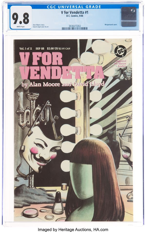 Alan Moore and David Llloyd's V For Vendetta #1 CGC 9.8 At Auction