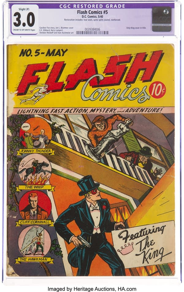 Flash Comics #5, DC Comics 1940.