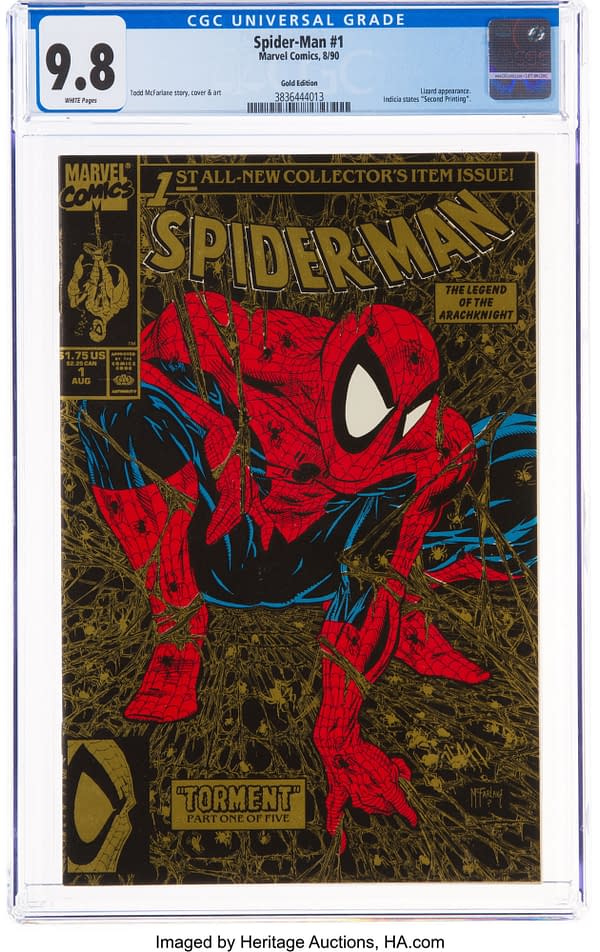 Todd McFarlane's Gold Spider-Man CGC 9.8 At Auction