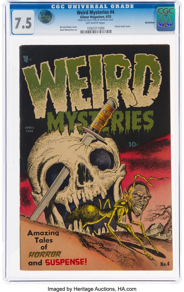 Weird Mysteries #4, From The Collection of Nic Cage, On Auction Today