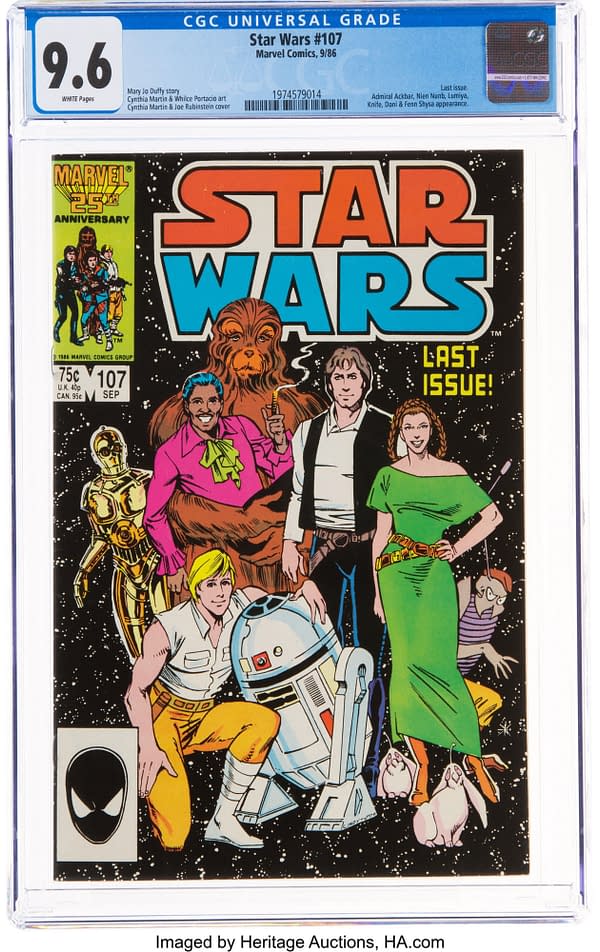 Star Wars #107, The Final Marvel Comics Issue From 1986, On Auction