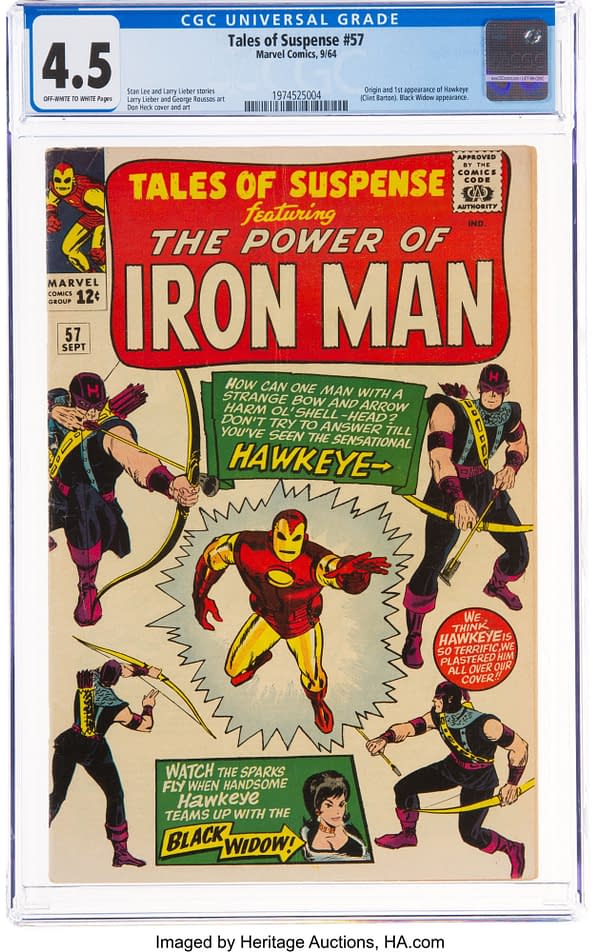 Tales of Suspense #57 (Marvel, 1964) featuring the first appearance of Hawkeye.