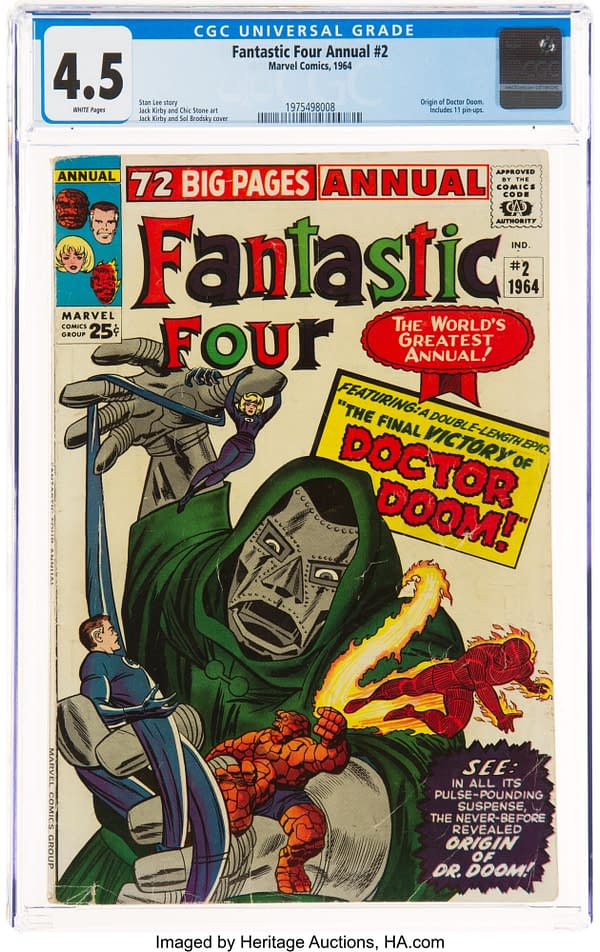 Fantastic Four Annual #2 featuring the origin of Doctor Doom (Marvel, 1964).