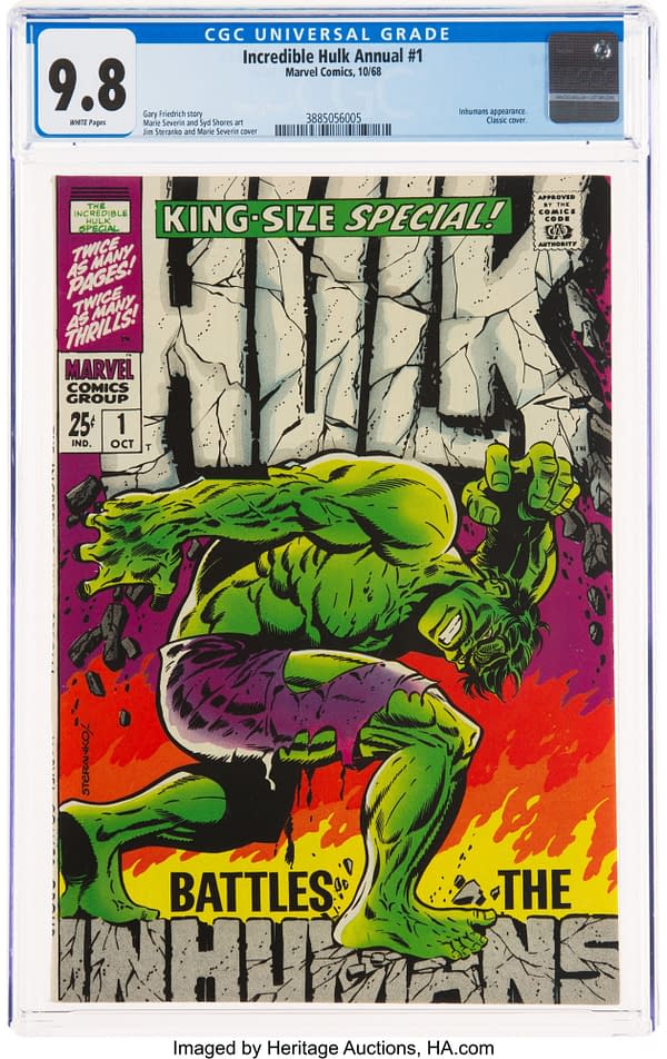 Incredible Hulk Annual #1 CGC 9.8 Copy Taking Bids At Heritage