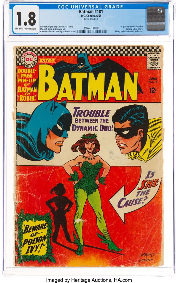 Batman #181 featuring the first appearance of Poison Ivy, (DC, 1966)