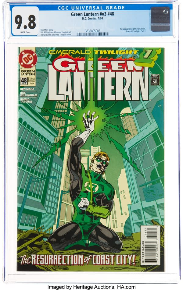 Green Lantern #48 featuring the debut of Kyle Rayner (DC, 1994).